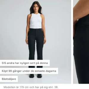 Kostymbyxor bik bok - Helt nya kostymbyxor från bik bok som bara är testade men passade inte mig. Nytt pris år 499 och jag säljer dom för 300. Fick dom denna jul. Storlek 34, modell Vilma.