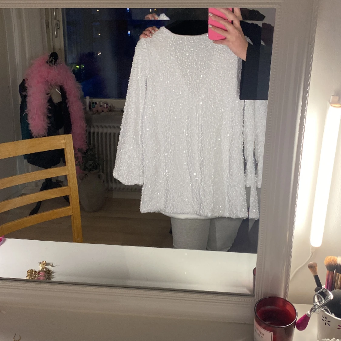 Vitglittrig klänning - 91