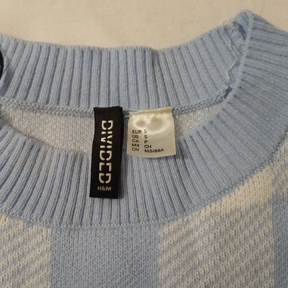 Rutig Blå och vit magtröja  - 91