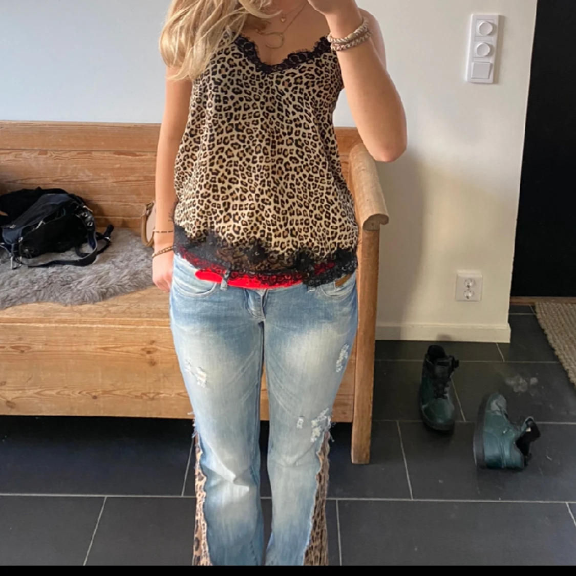 Leopardmönstrad topp