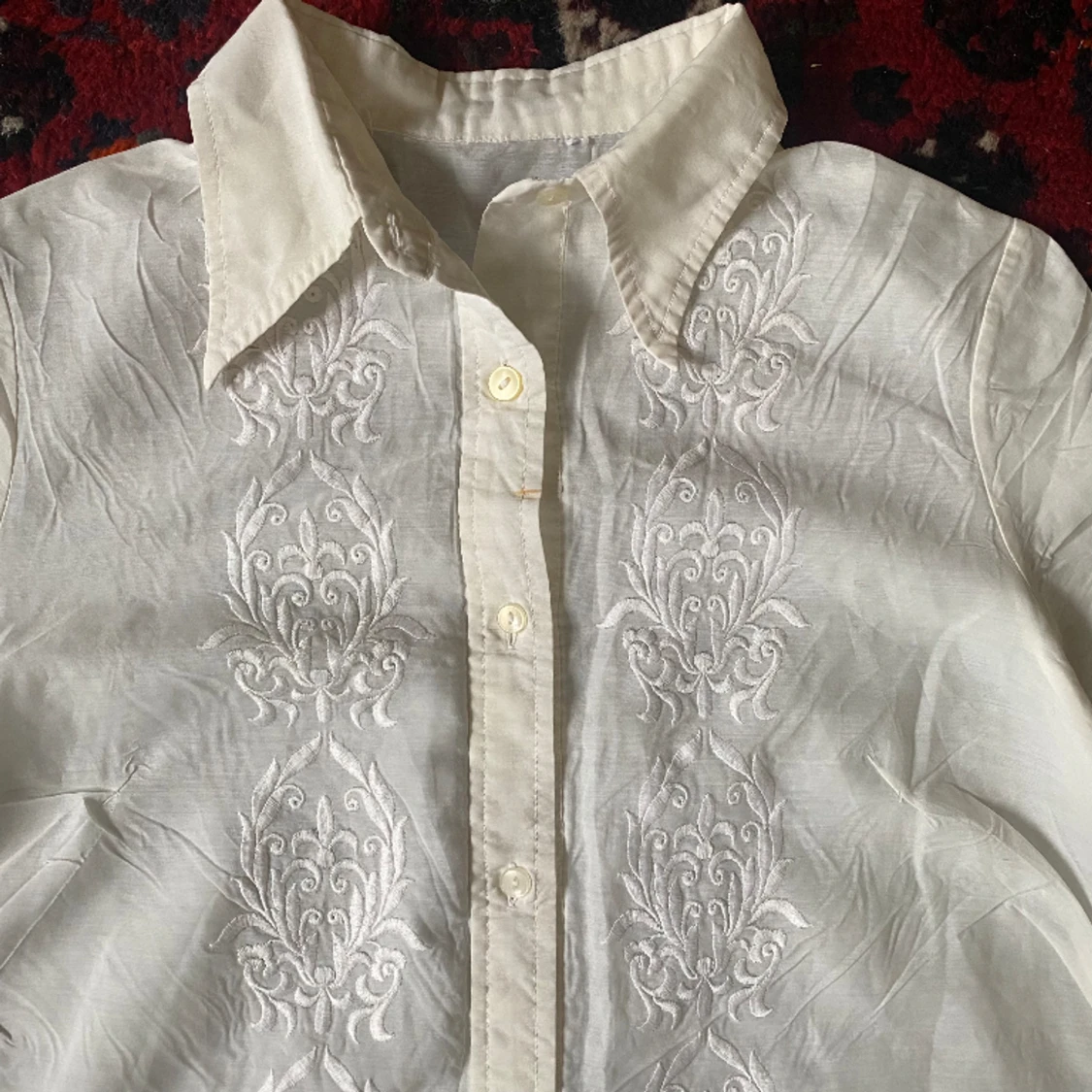 vit skjortklänning - 90