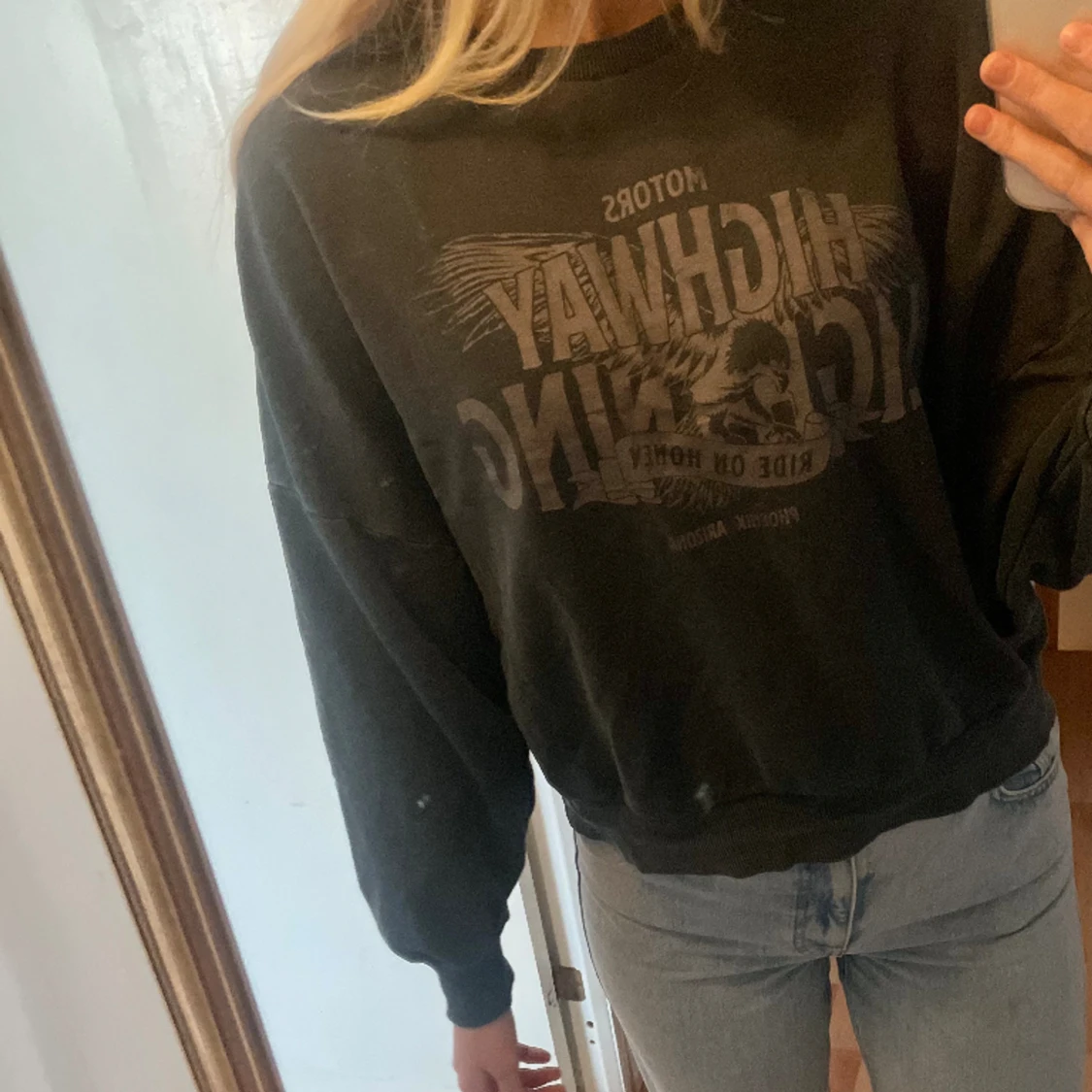 Sweatshirt med tryck - 90