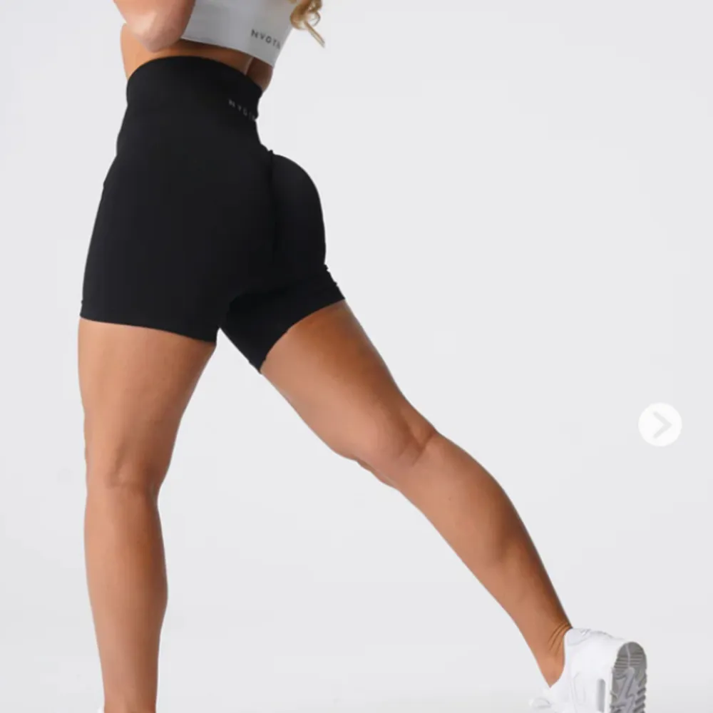 Svarta shorts från nvgtn, använda två gånger och i bra skick🩵 Black Solid Seamless Shorts på hemsidan. Shorts.