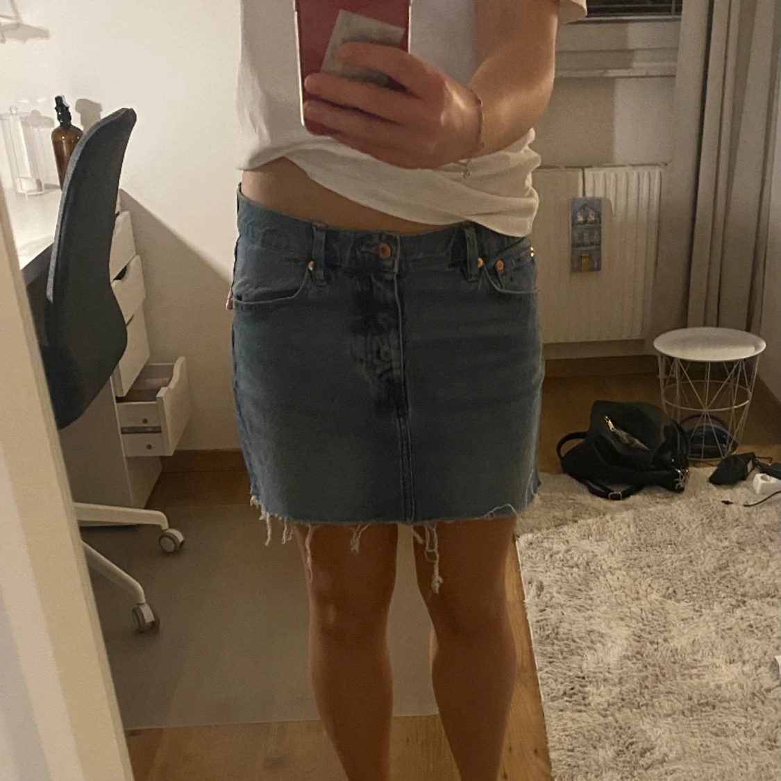 Lågmidjade jeanskjol - 91