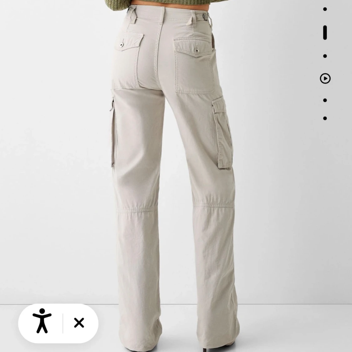 Cargo byxor, justerbara med spännen i bak - 91