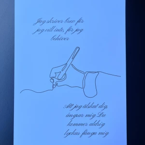 Hov1 poster ”kärleksbrev” - Storlek A4 50kr+frakt 