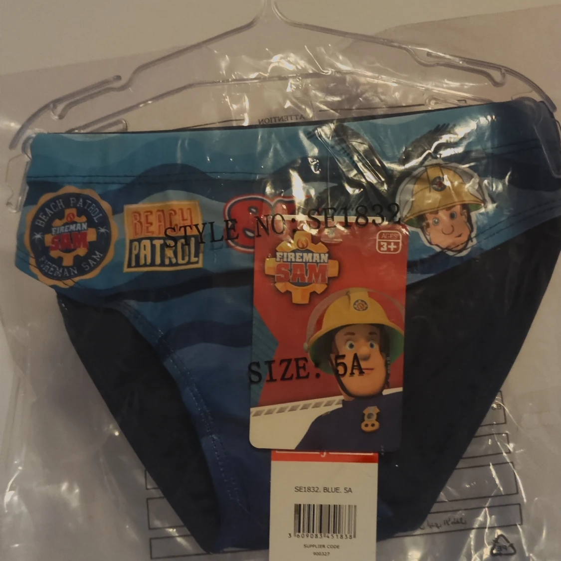 Nya Fireman Sam badbyxor för barn 4-5år  storlek 104/ 110