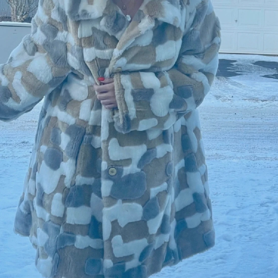 Superfin fake pälsjacka  - 90