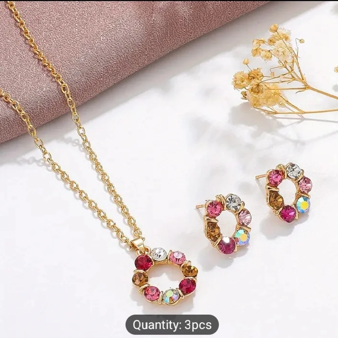 Stone worked 3 pcs set - 90