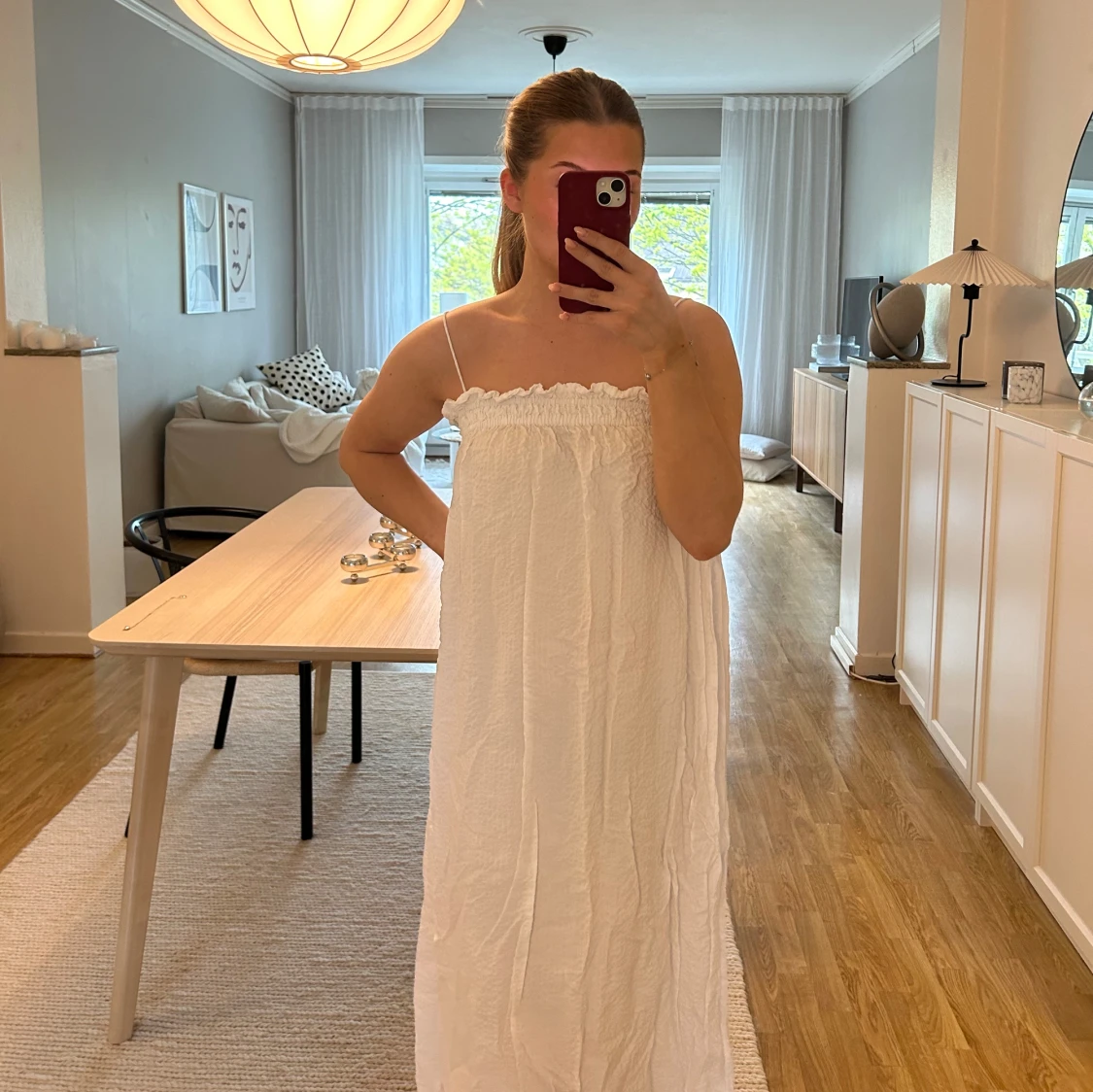 Vit långklänning  - 90