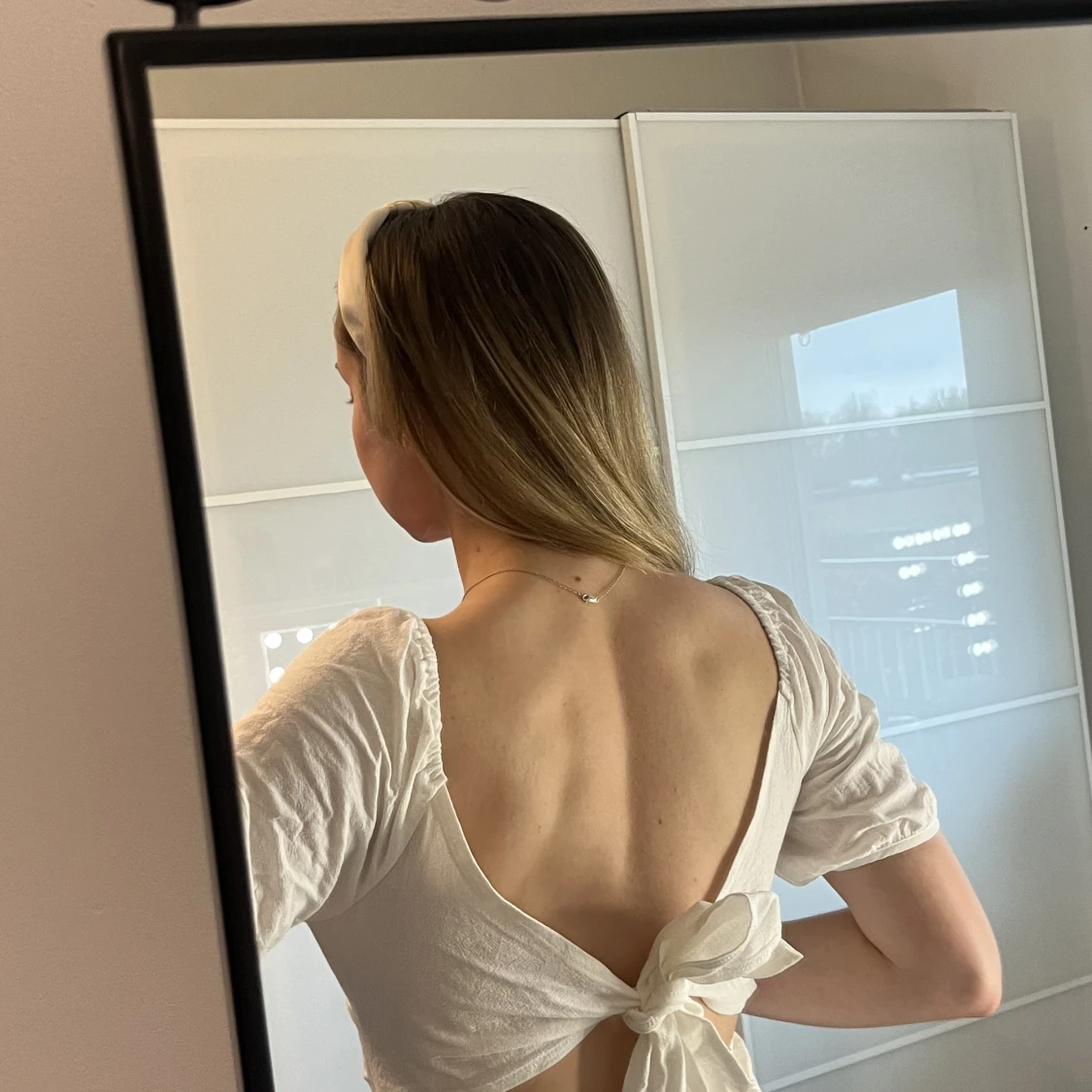 Vit student/sommarklänning - 90