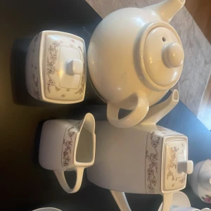 Antik koppar set  - Te koppar med värme under 