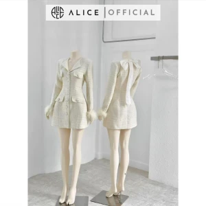 Klänning med fluga på baksidan - Vit och använd bara 2-3 gånger för fest