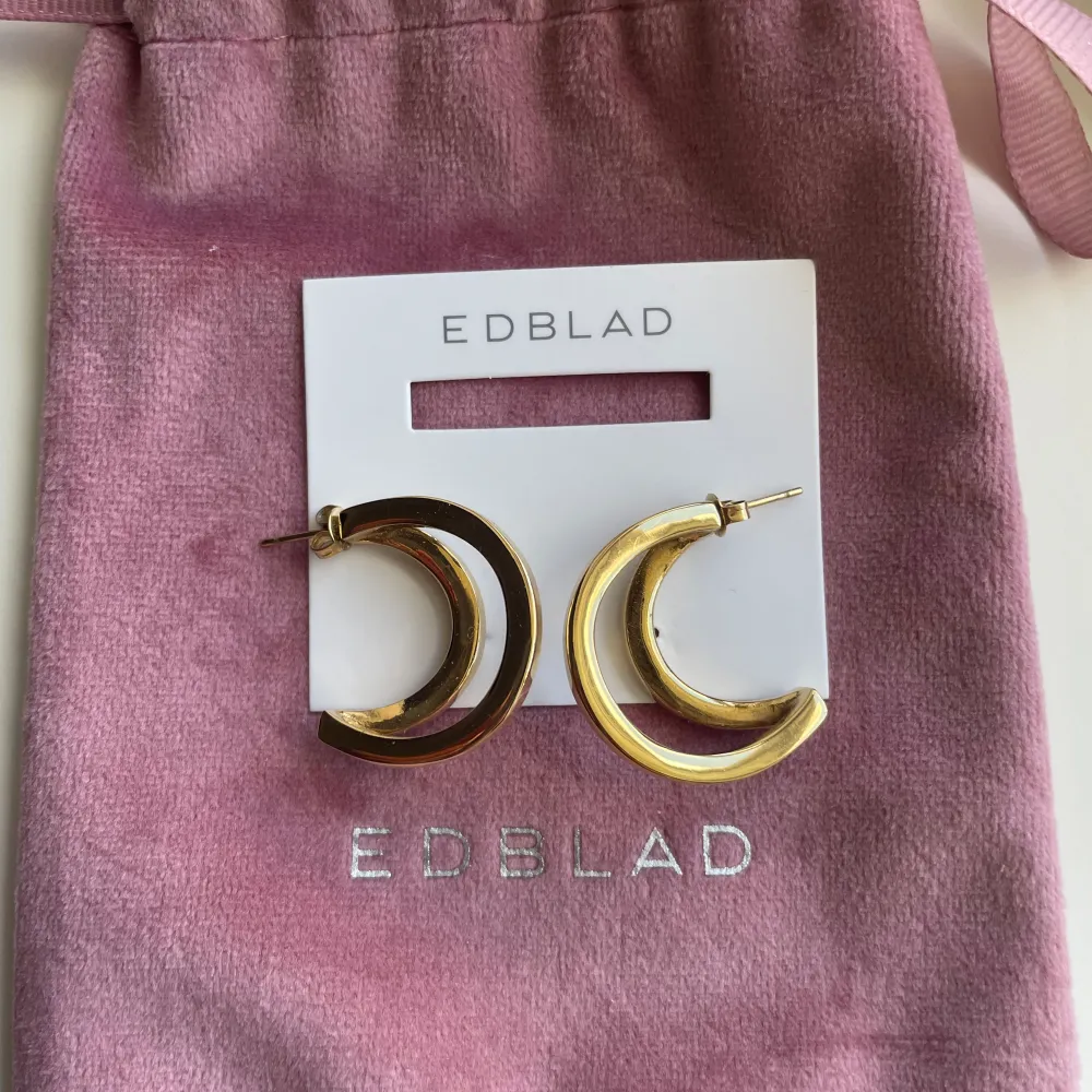 Säljer dessa super fina örhängen från Edblad, ny pris 399kr🫶🏻. Accessoarer.