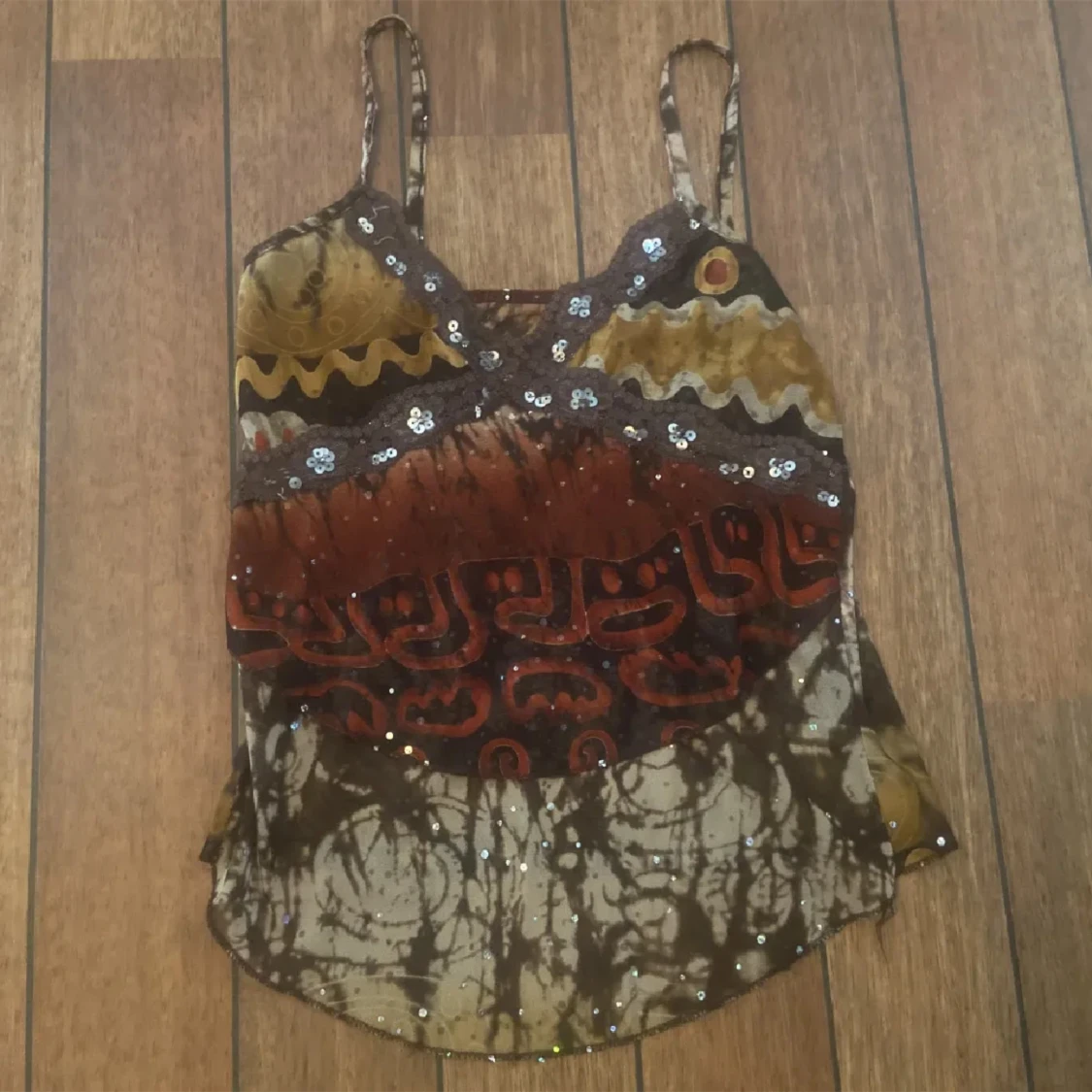 glitter mesh linne topp