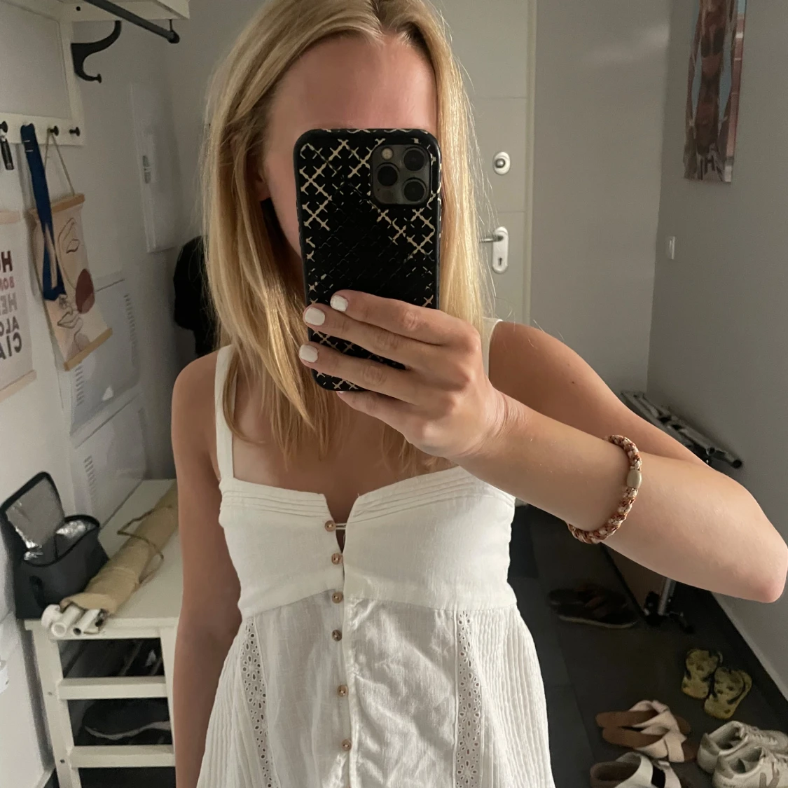 Vitt linne från zara i storlek s