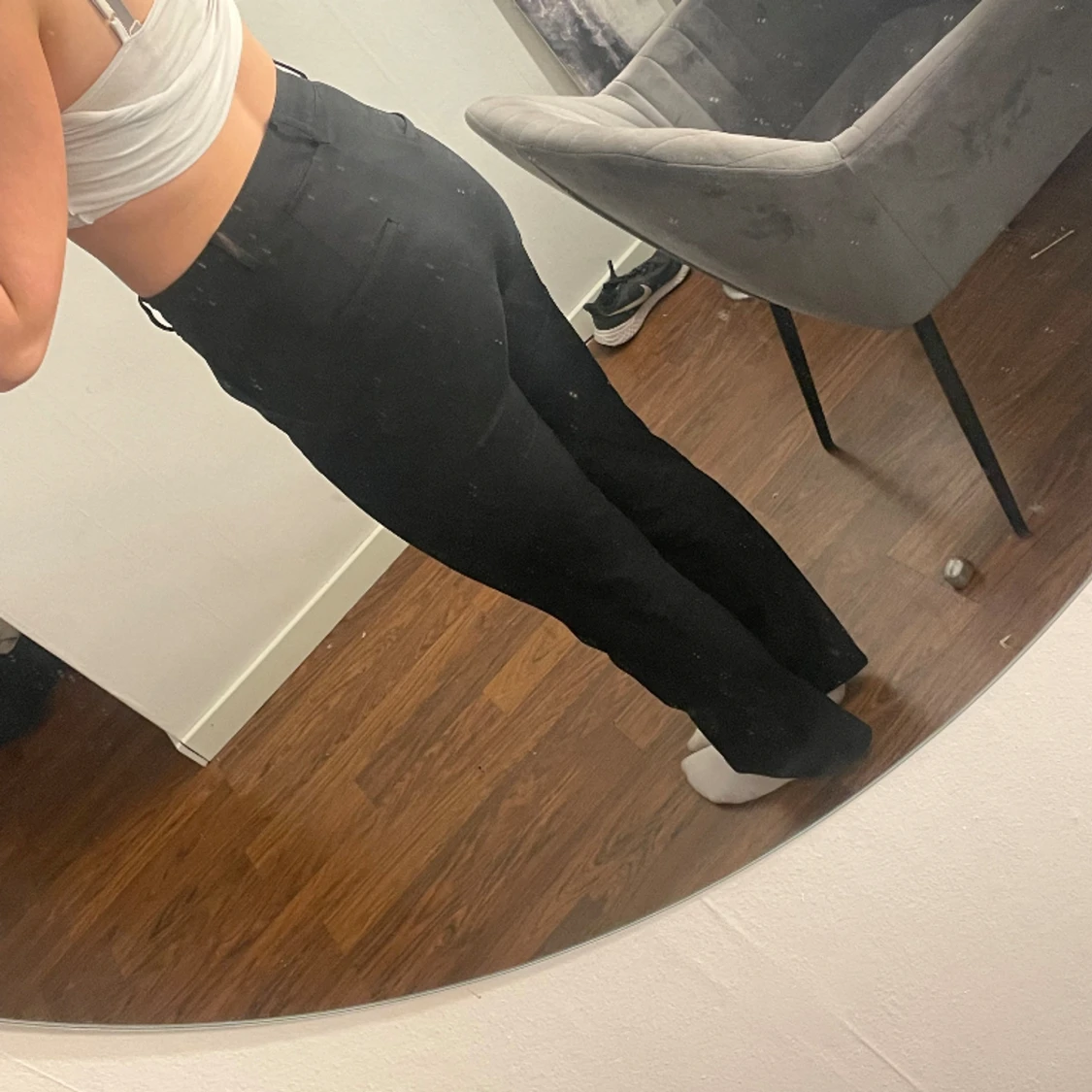 Högmidjade kostymbyxor  - 90