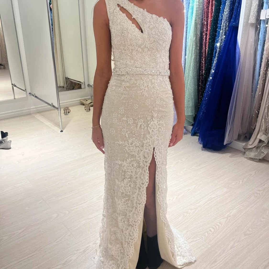 Beige långklänning - 91