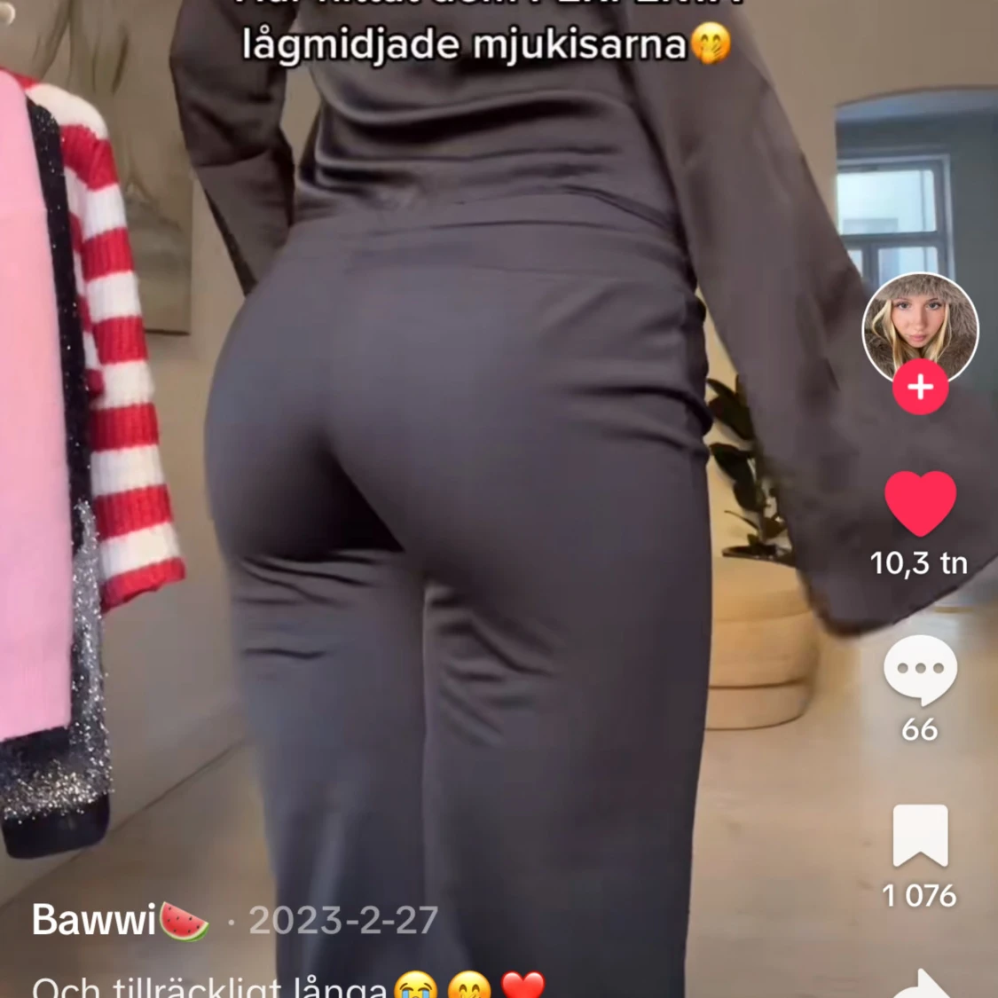 Lågmidjade mjukisbyxor  - 91