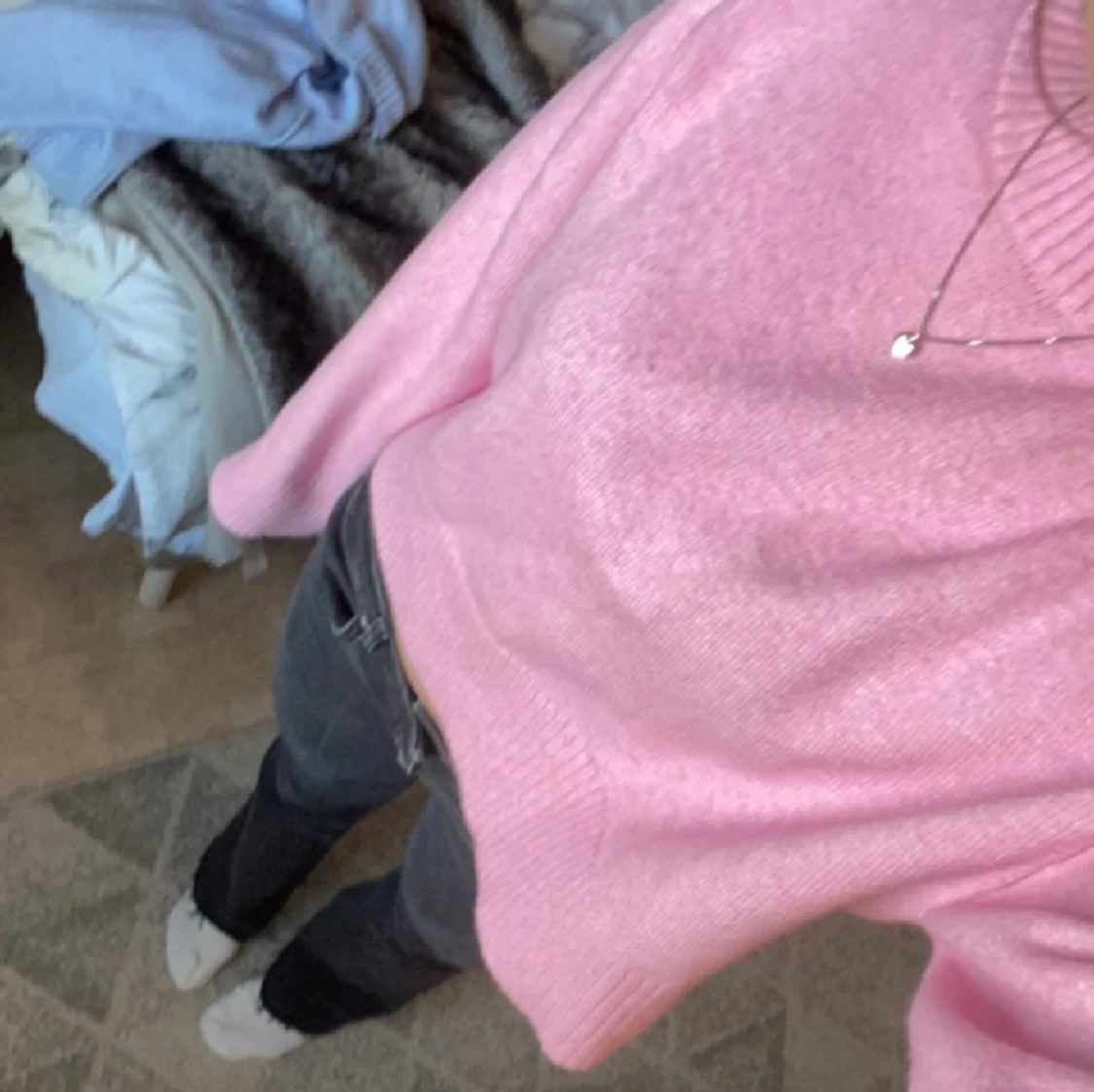 Rosa stickad tröja💗💗 - 90