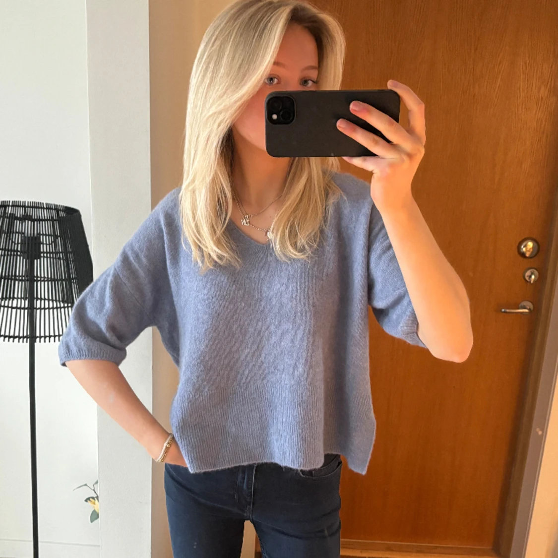 Stickad tshirt i mohair