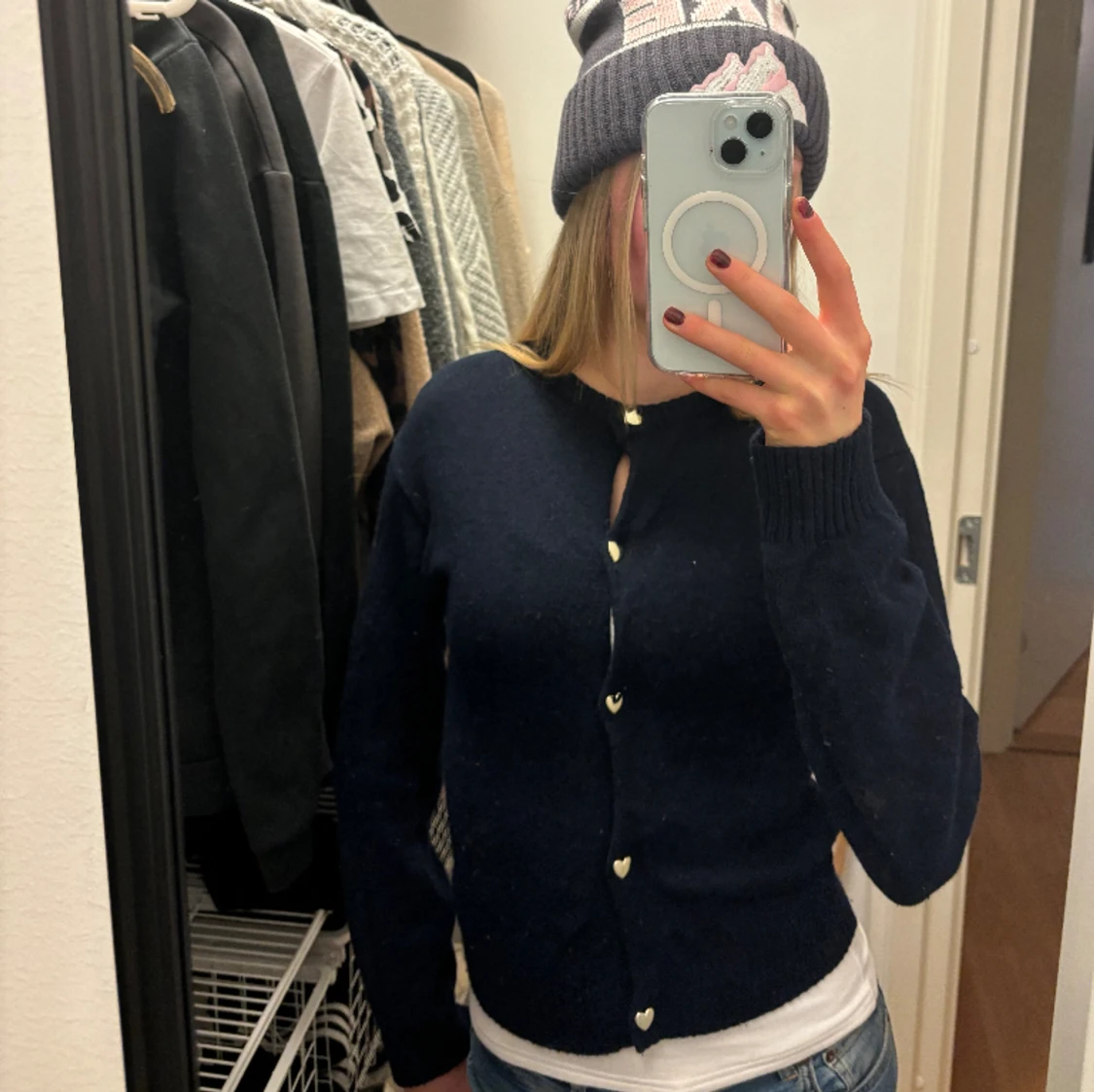 Marinblå kofta  - 91