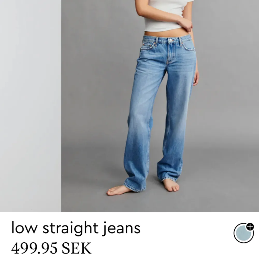 Säljer mina Low waist straight jeans ifrån gina eftersom de är för små, köpta för cirka 1år sedan. Jeans & Byxor.