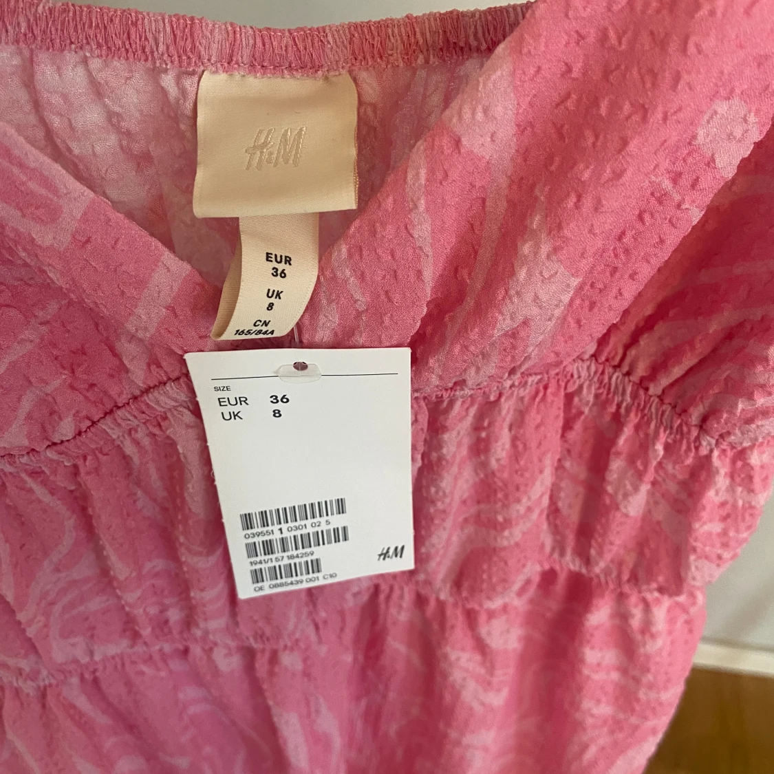 Rosa långklänning från HM i zebra-mönster - 91