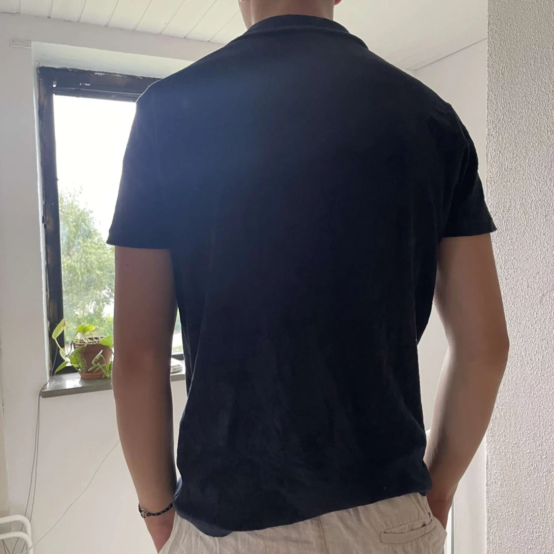 Mörk blå froté pike - 90