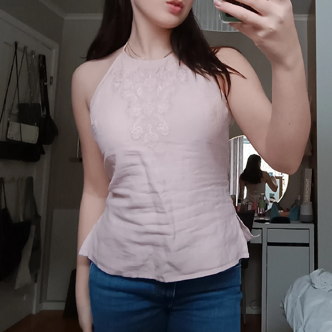 Rygglös halterneck topp - 90