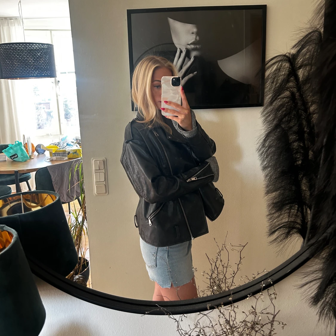Snygg skinnjacka  - 90