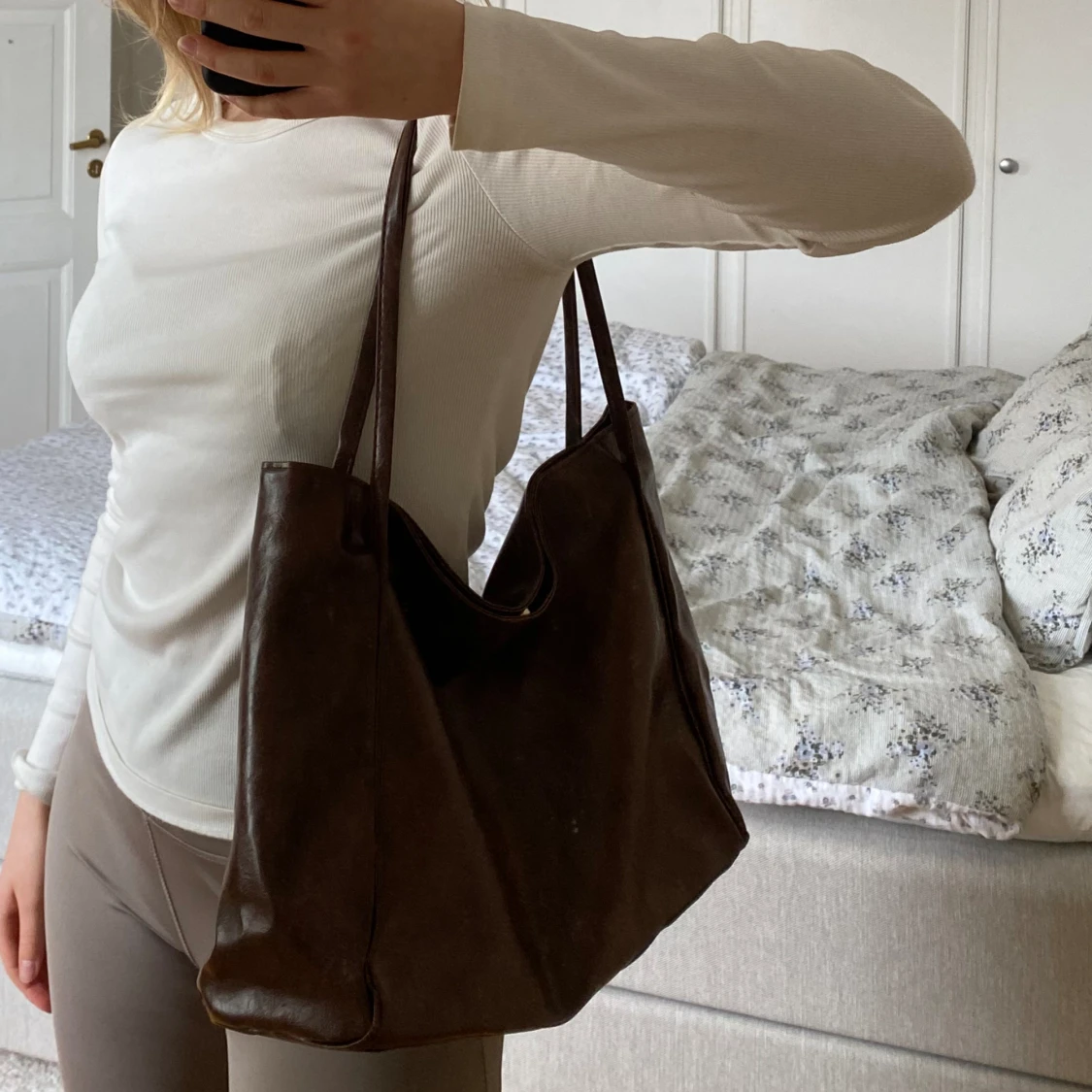 Brun handväska - 90