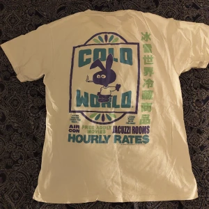 Cold World frozen goods t shirt  - As fet cold world frozen goods tshirt  Skick 8.5/10 använd några gånger men har bara legat i garderoben på sistone Storlek M sitter som M Bara skriv om det finns frågor :)