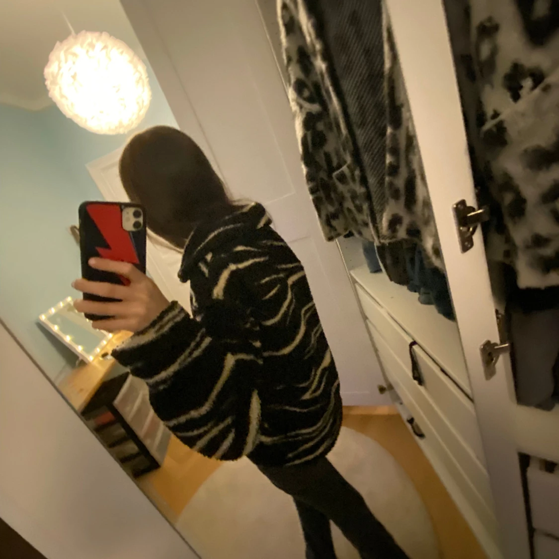 Zebramönstrad fleece - 91