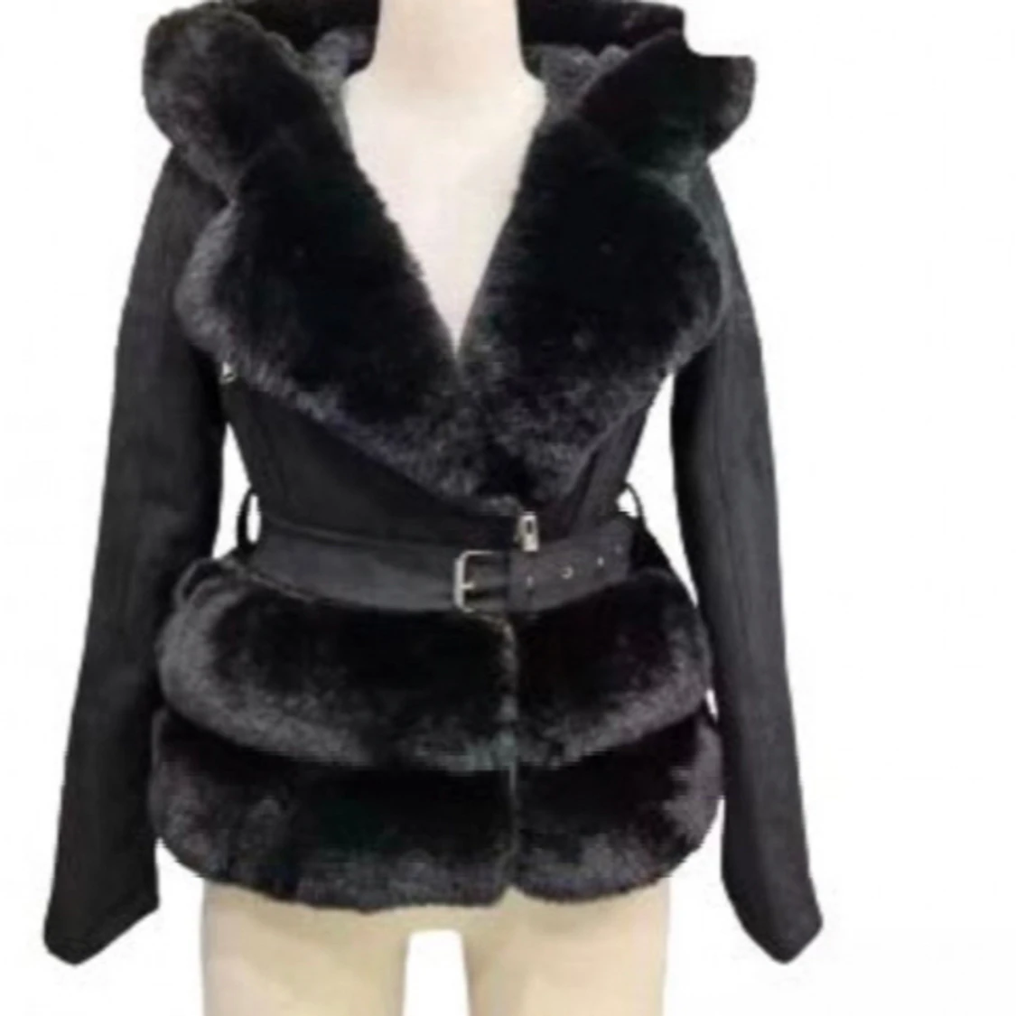 Päls jacka svart - 90