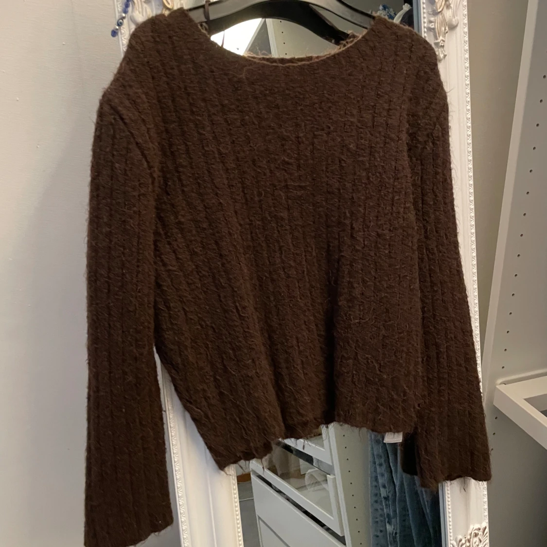 Brun Stickad Zara Tröja