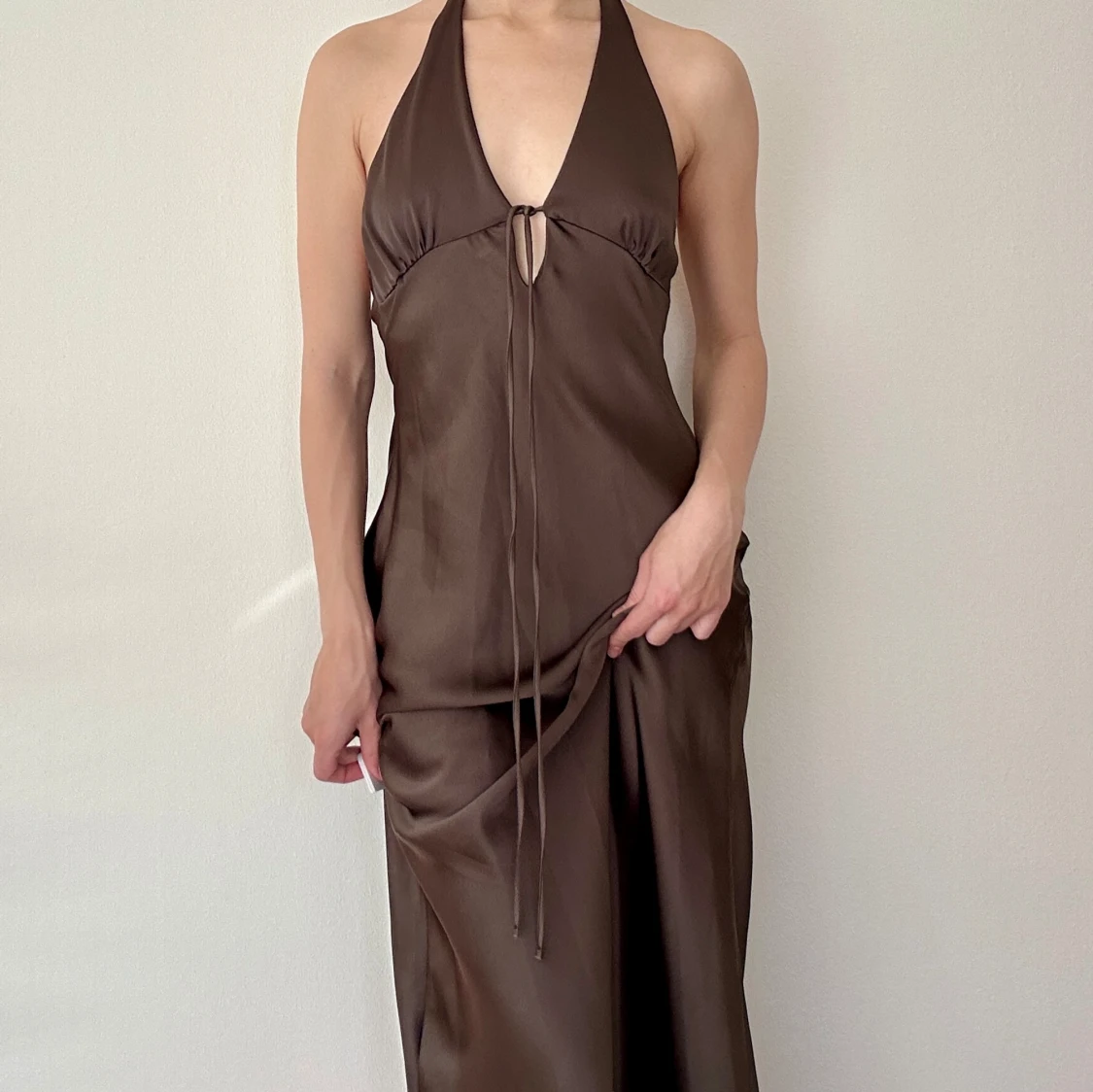 Mörkbrun långklänning från Zara - 91