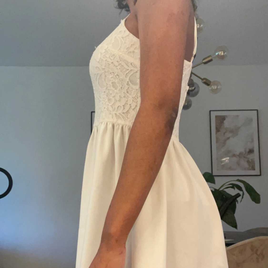 Vit spetsklänning - 90