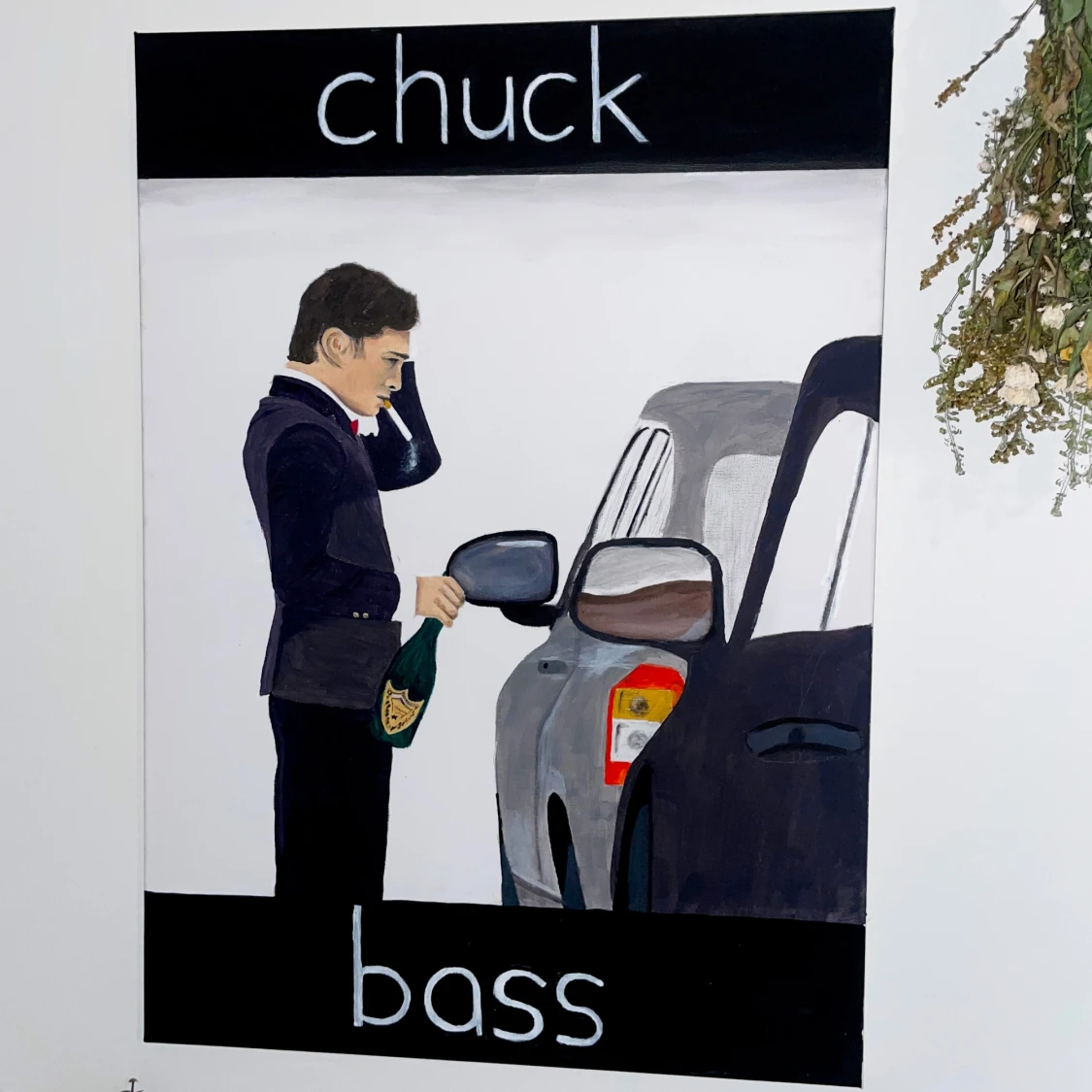 Chuck bass akrylmålning - 90