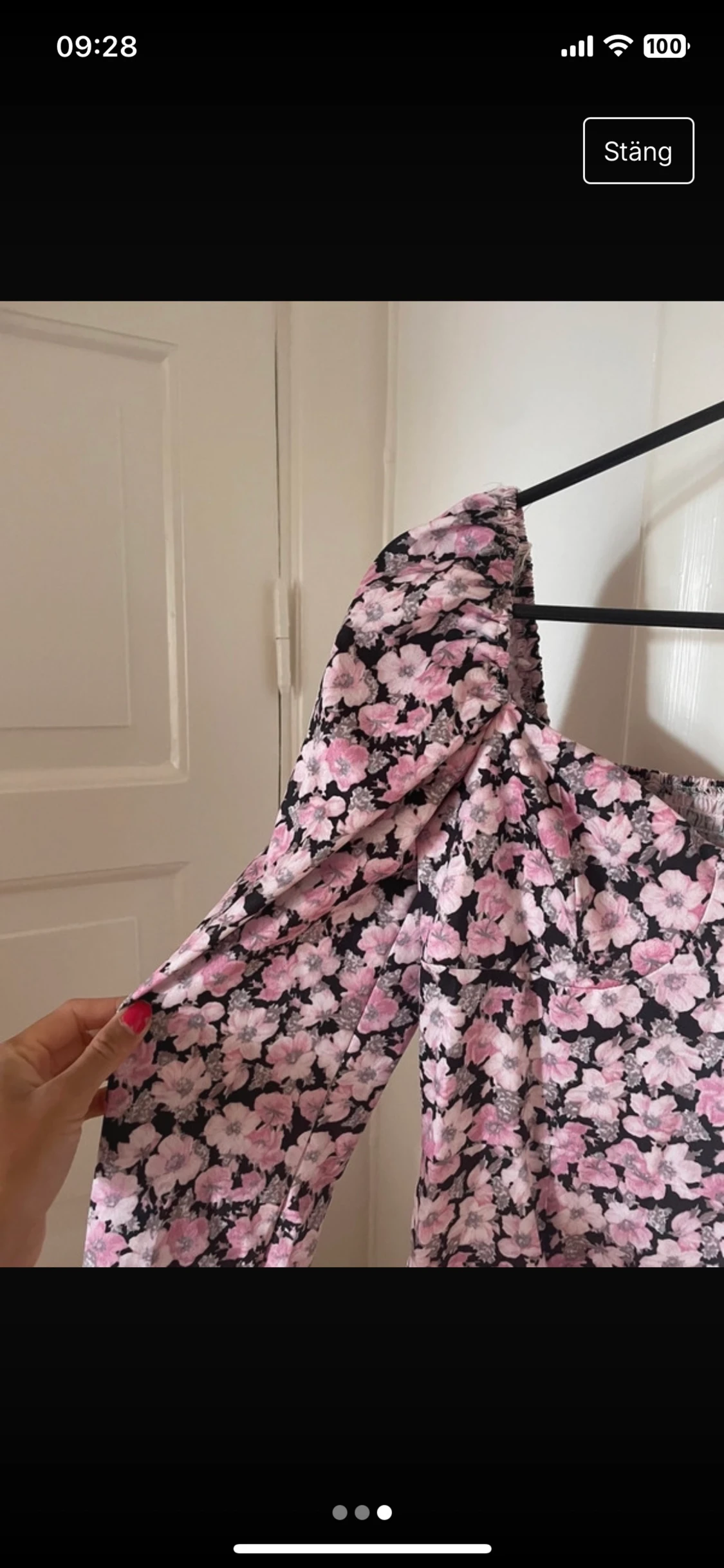 Klänning med puffärm  - 90