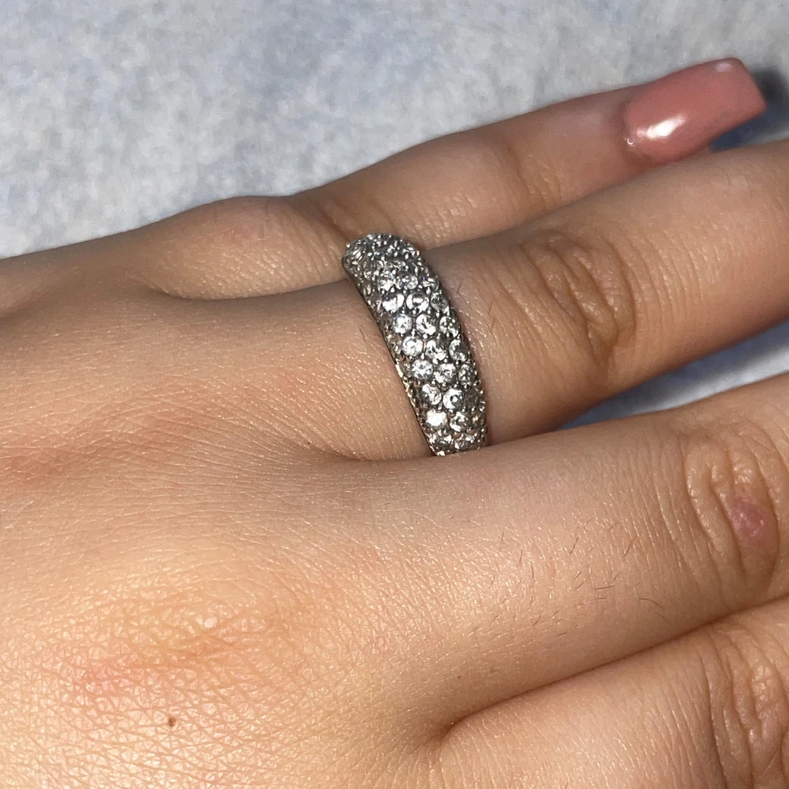 S925 silver ring med diamanter  - 92