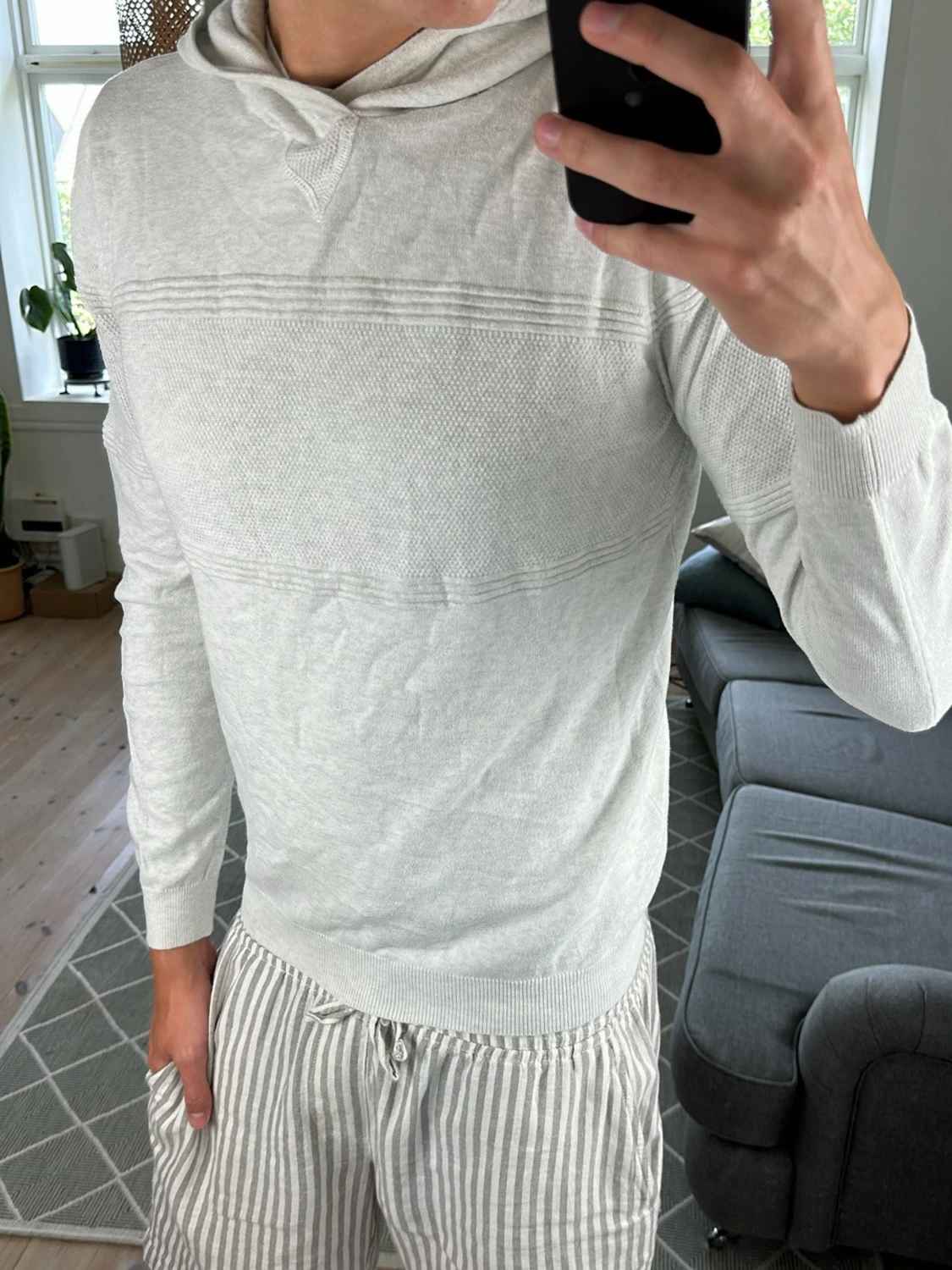 Hoodie Grå Unik