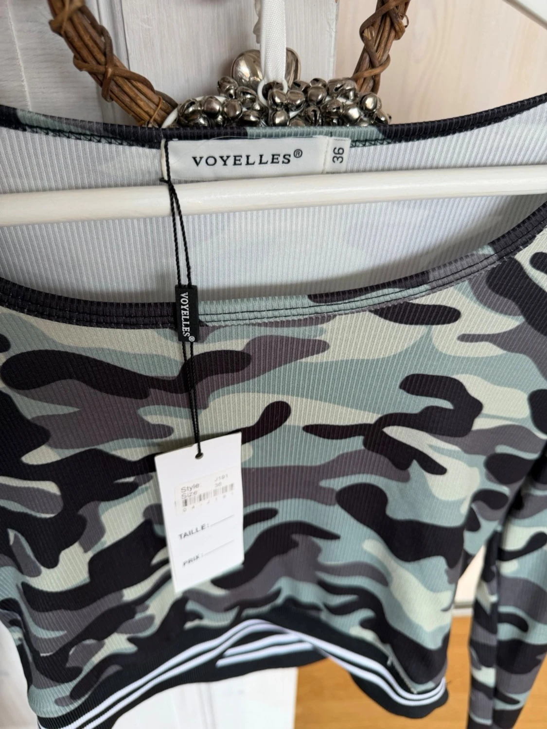 Camo set från Voyelles, långärmad topp & kjol - 1