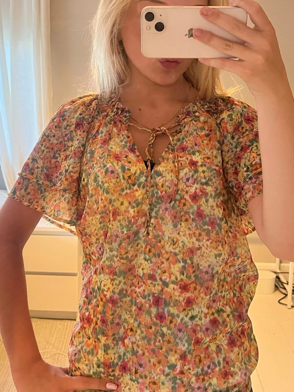 blommig blus - 1