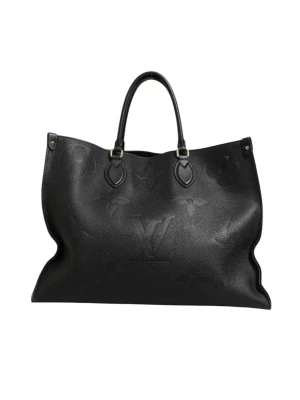 Svart Louis Vuitton handväska  - OBJEKTVÄRDERING: AB EXTERIÖR KVALITET: 53 Skadad/Missformad, Mindre slitage överallt, Skavda hörn INTERIÖR KVALITET: Fläckar FÄRG: Svart 42CM