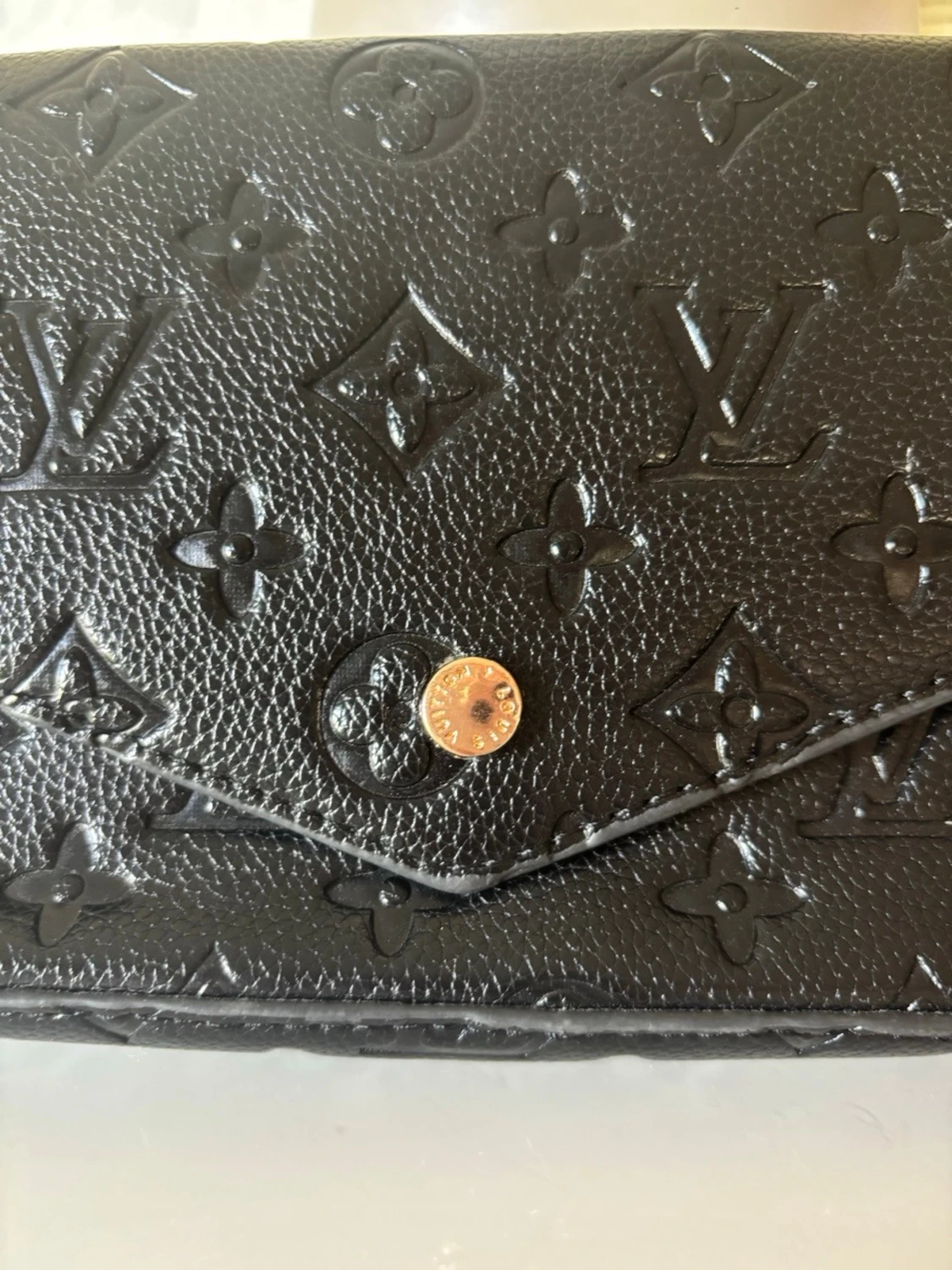 Svart monogram handväska  - 4