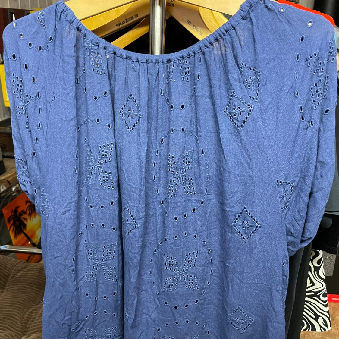 Fiore blus blå med broderade detaljer stl L - 1