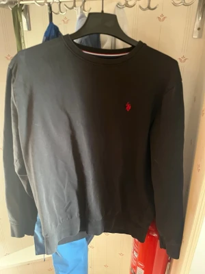 Svart sweatshirt från U.S. Polo Assn - Svart sweatshirt från U.S. Polo Assn. I bra skick. Säljer den då jag blivit lite grövre o den inte passar längre: Men 7/10 skick