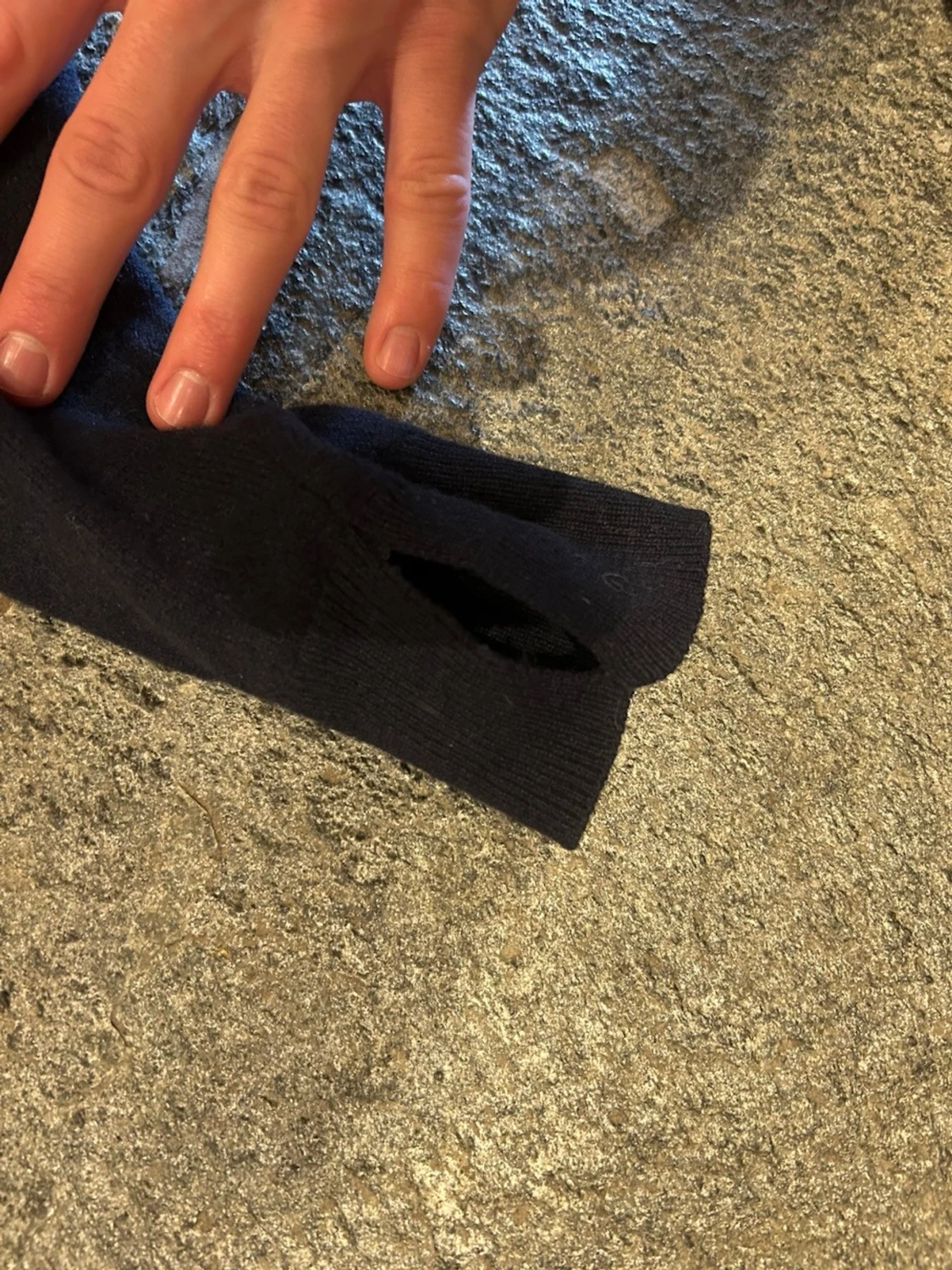 Mörkblå ziptröja i 100% kahsmir  - 4