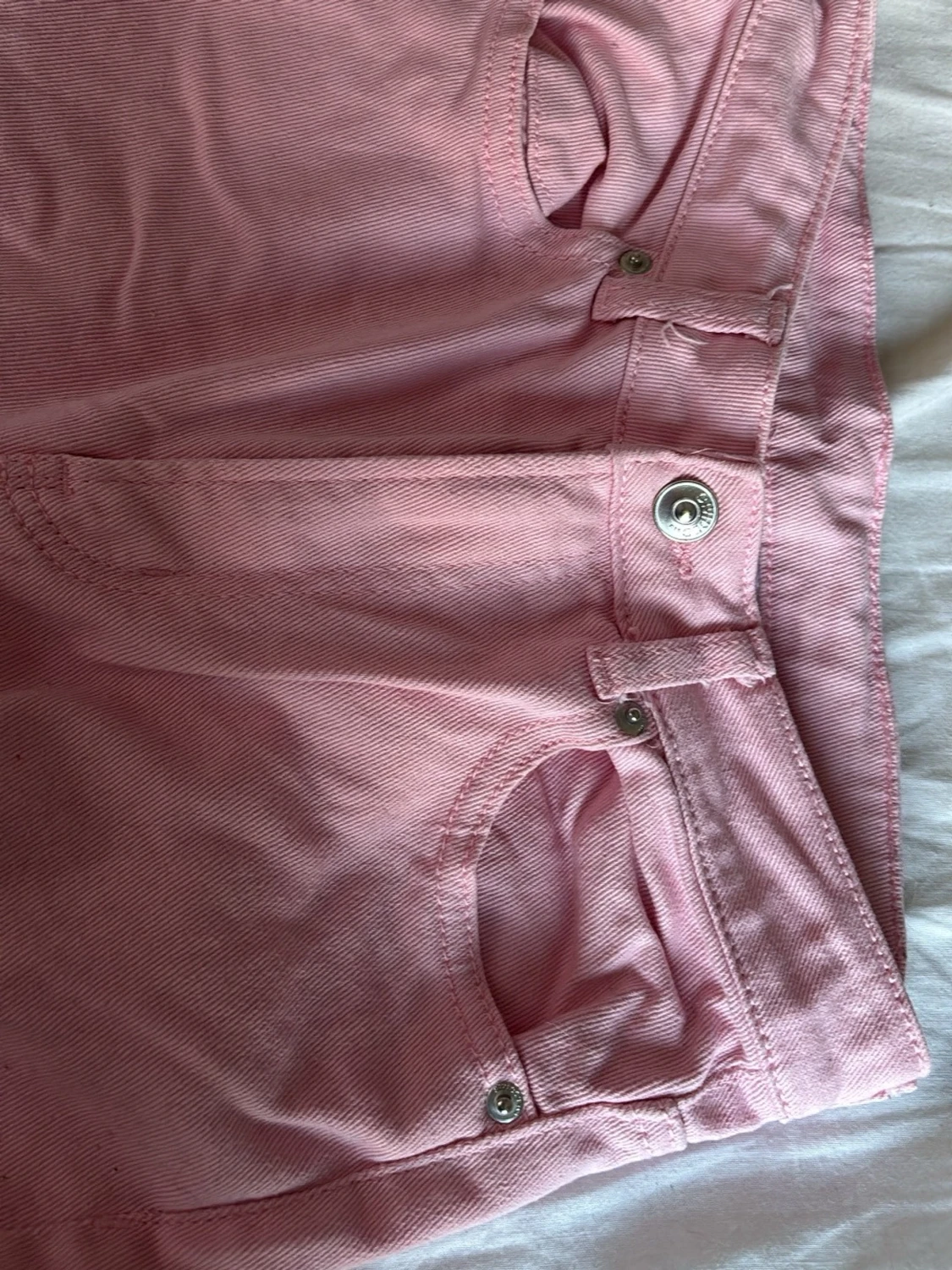 Vida rosa jeans med hög midja - 2